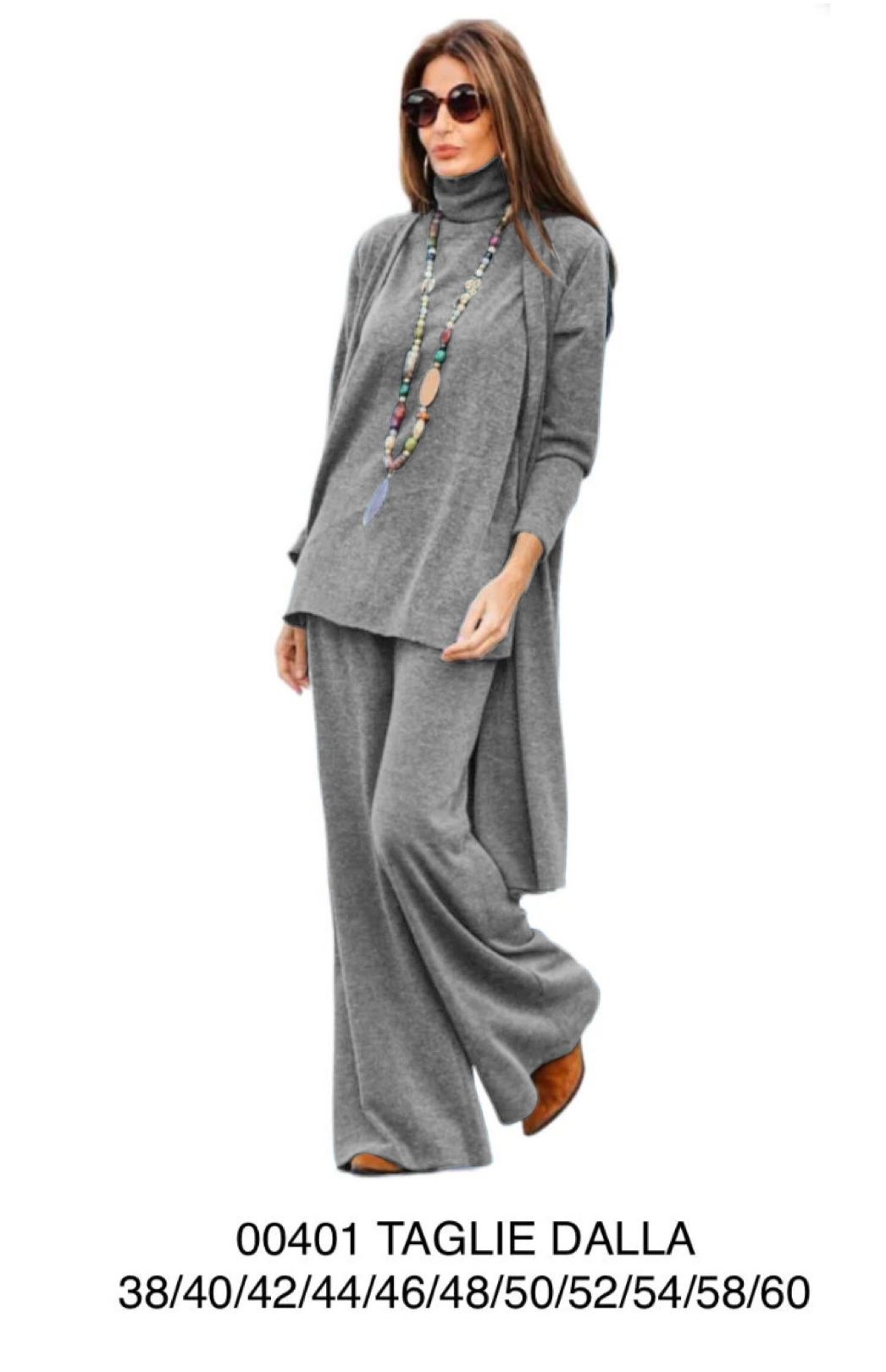 Completo Cardigan, Maglia & Pantalone "Diana"