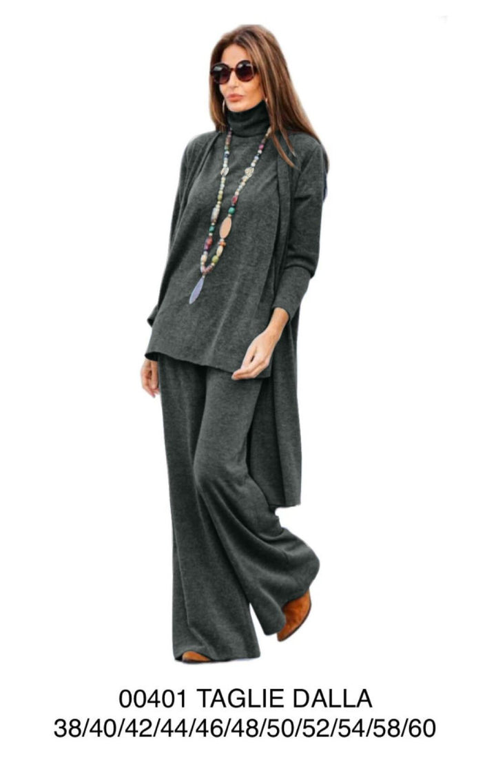 Completo Cardigan, Maglia & Pantalone "Diana"