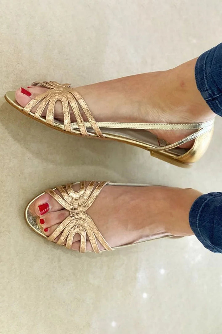 Sandales Dorées Eleonora Lumière d'Été