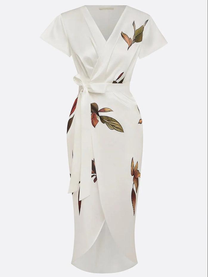 Elin™ - Robe portefeuille élégante avec motif floral
