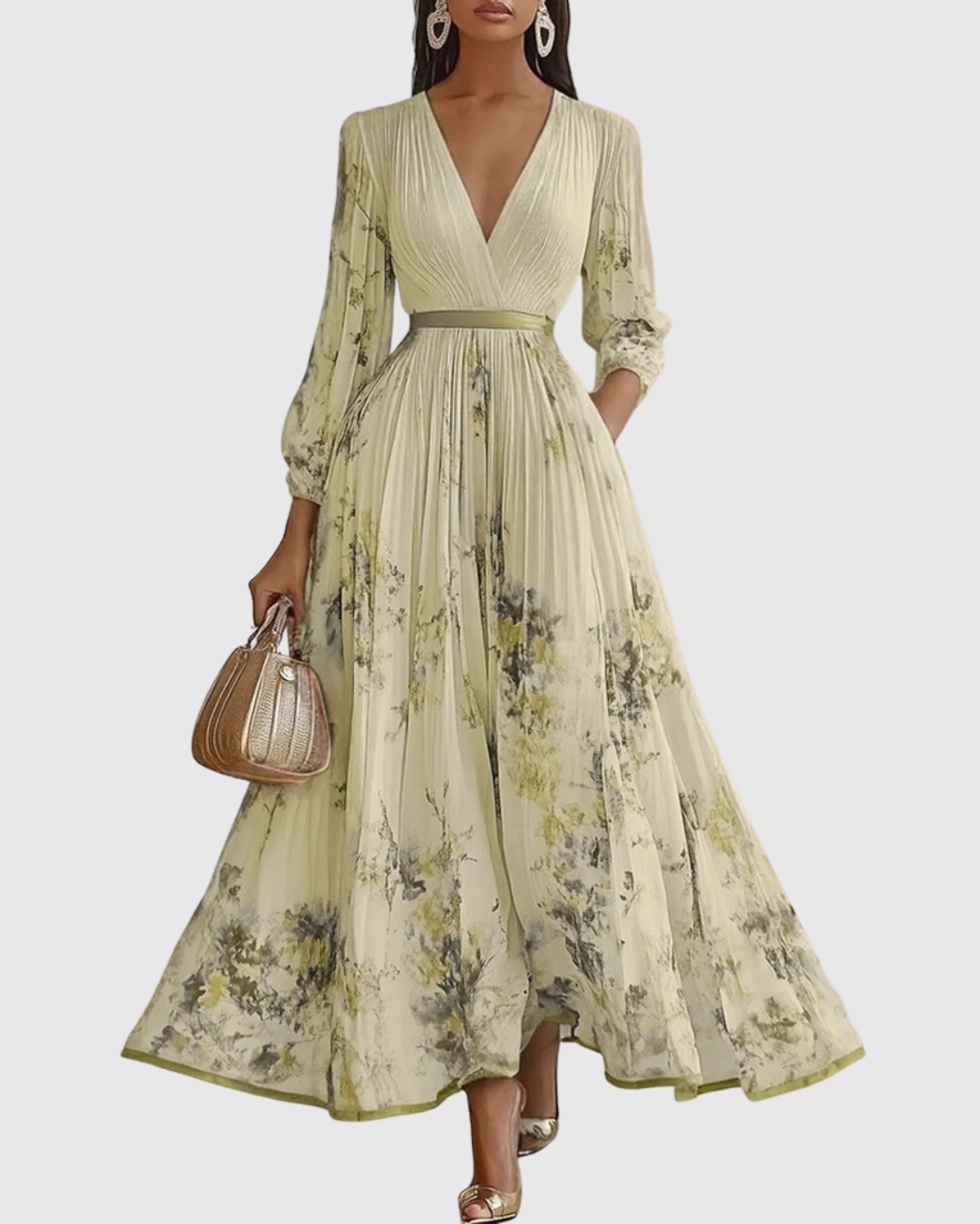 Siena™ - Robe Maxi Plissée Élégante