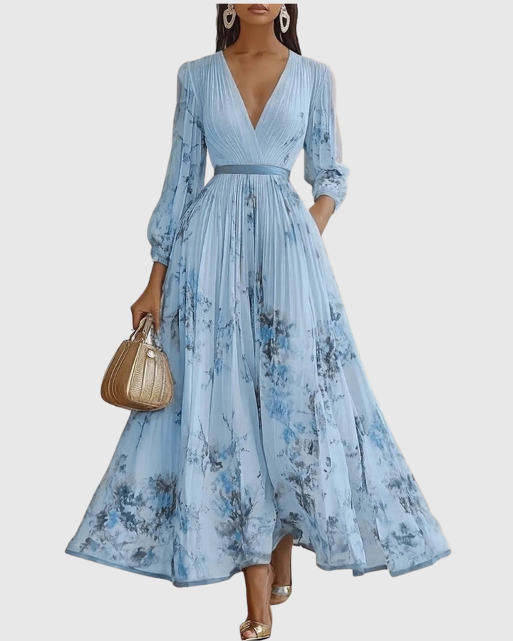 Siena™ - Robe Maxi Plissée Élégante