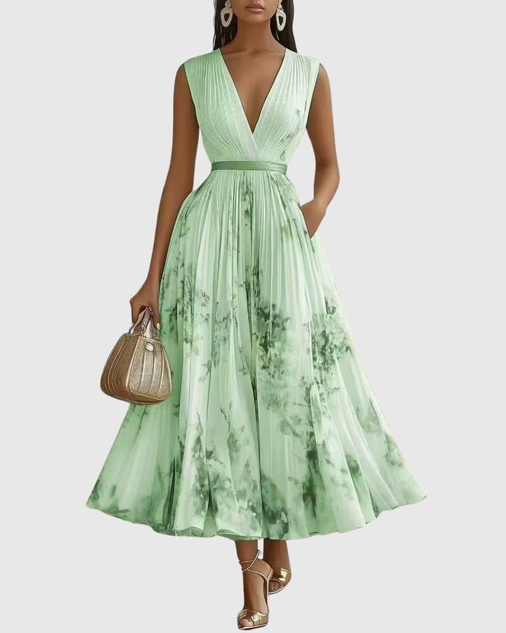 Siena™ - Robe Maxi Plissée Élégante