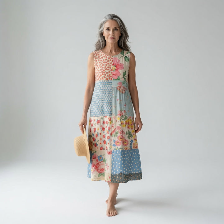 Kira - Robe Midi Décontractée Fleurie