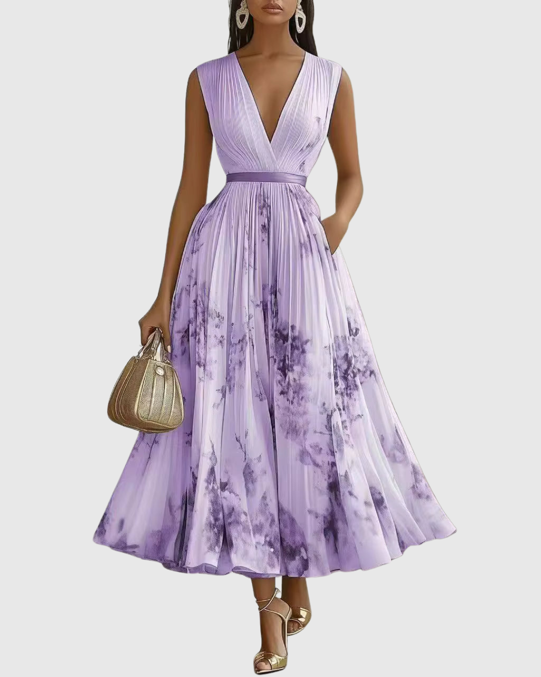 Siena™ - Robe Maxi Plissée Élégante