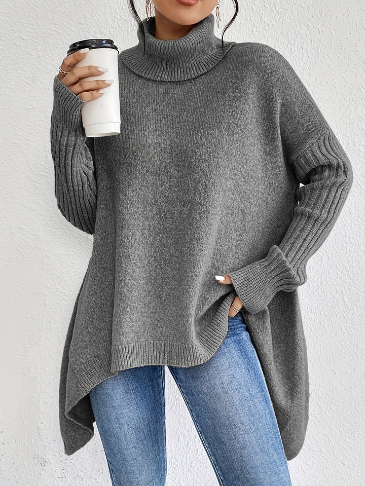 Léïna™ – Le Pull Col Montant Doux & Décontracté