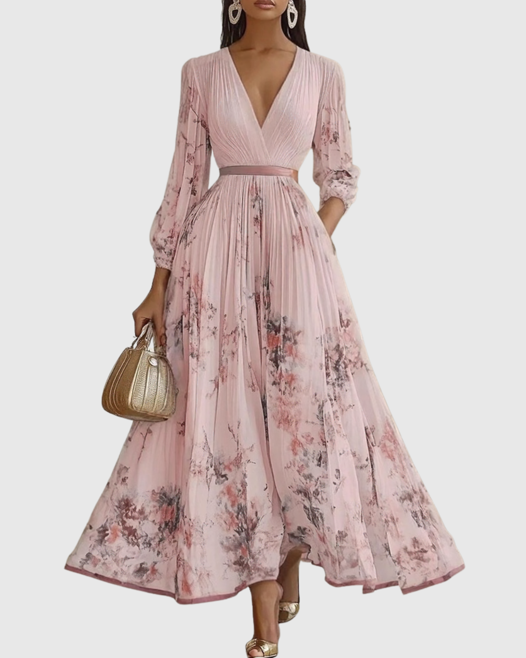 Siena™ - Robe Maxi Plissée Élégante
