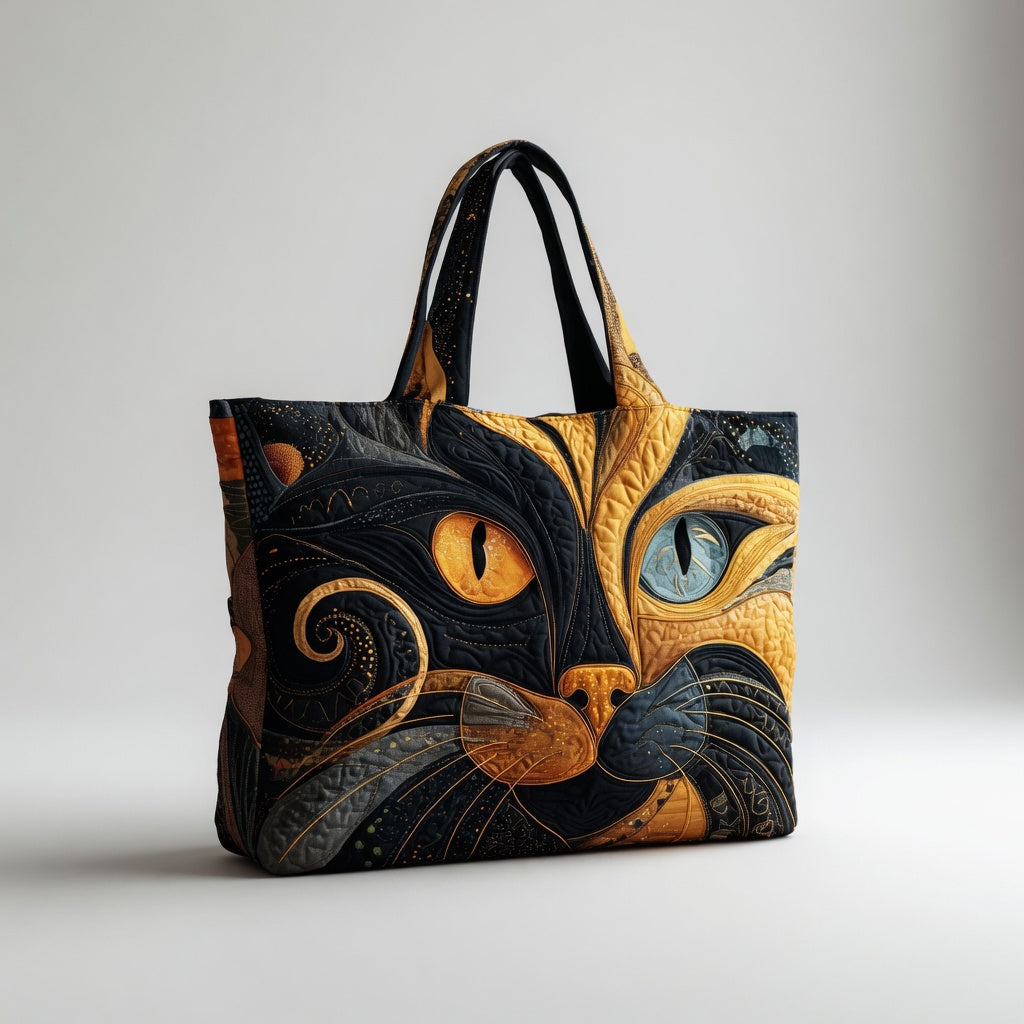 Sac Tote Artisan - Chat Mystique