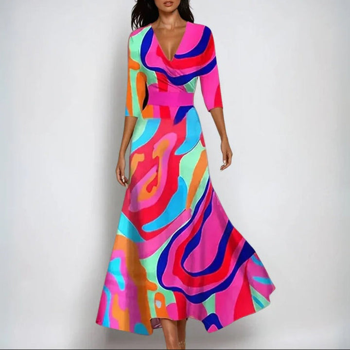 Sanne™ - Robe confortable avec des manches trois-quarts
