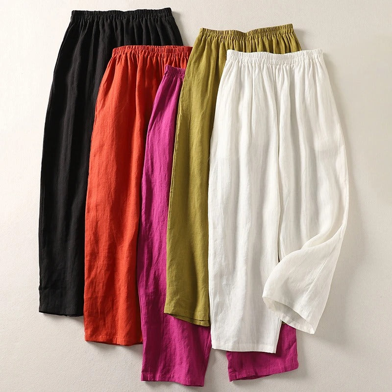 Amalia™ Flowy Linen and Cotton Pants