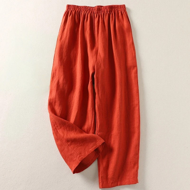 Amalia™ Flowy Linen and Cotton Pants