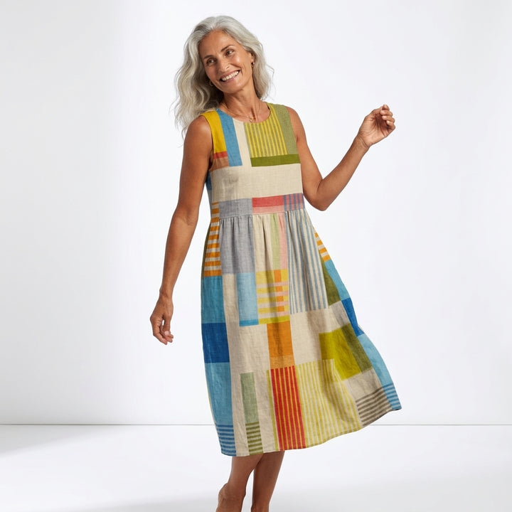Esme - Robe Midi Colorée Décontractée
