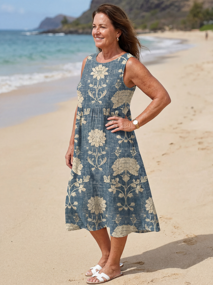 Kailo - Robe Midi Fleurie Décontractée