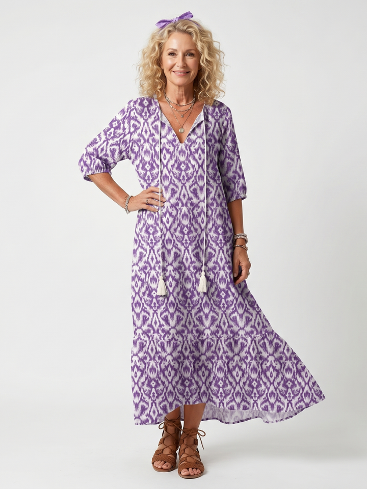 Penelope | Robe Midi à Nouer Imprimée