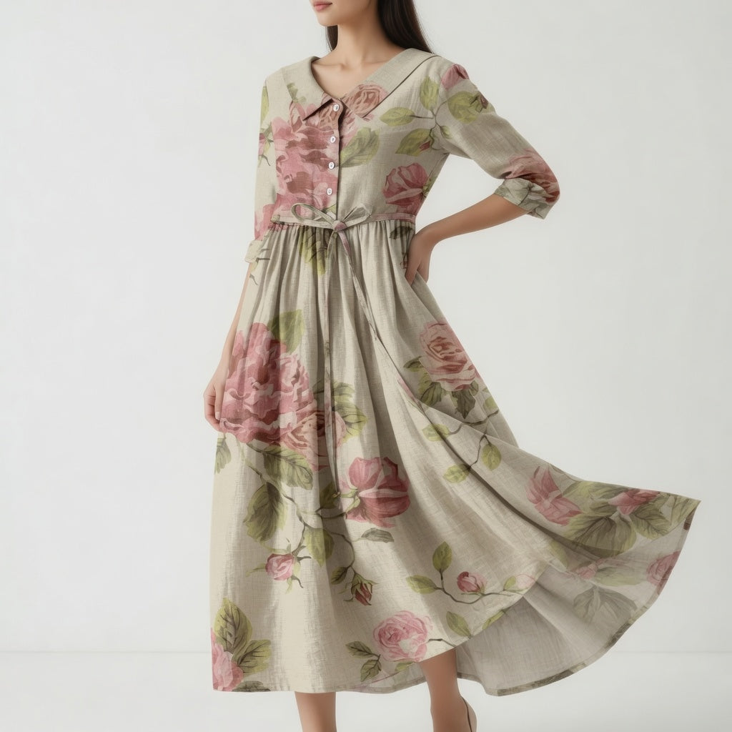 Marley - Robe Vintage Florale Ajustable