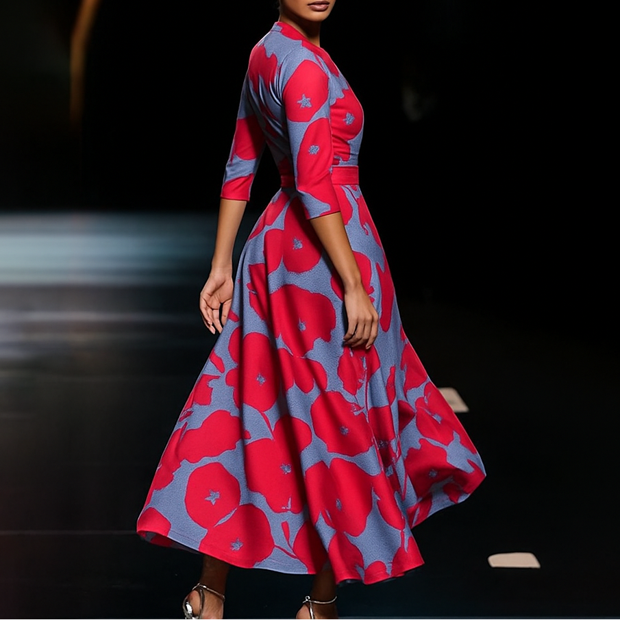 Sanne™ - Robe confortable avec des manches trois-quarts