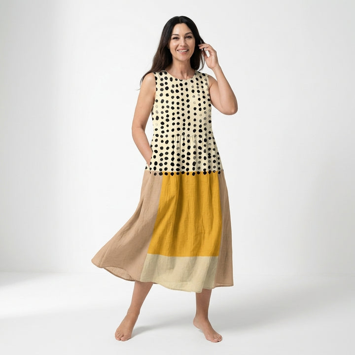 Hugo - Robe Midi à Pois Légère