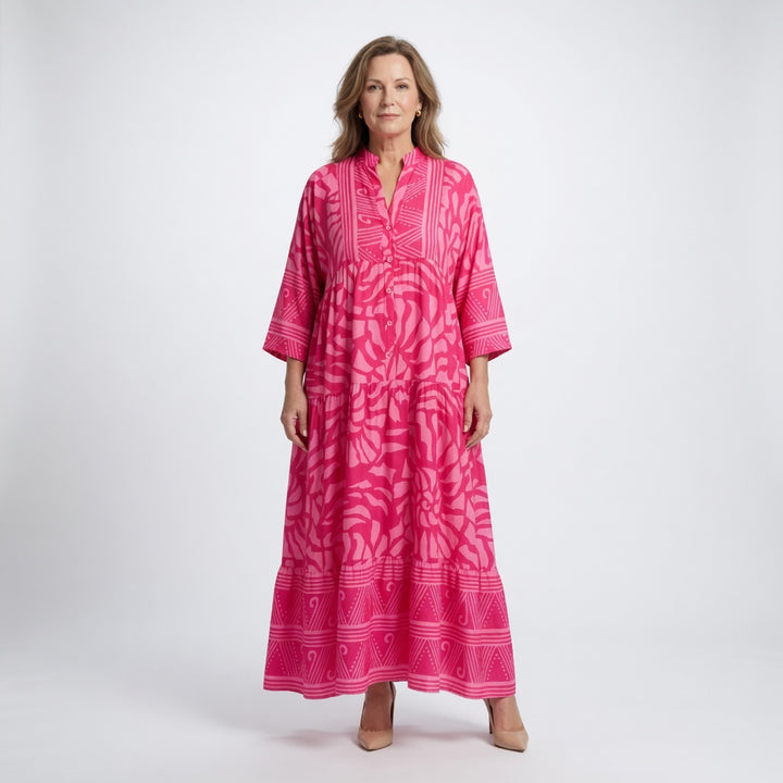 Marielle | Robe Midi à Boutons