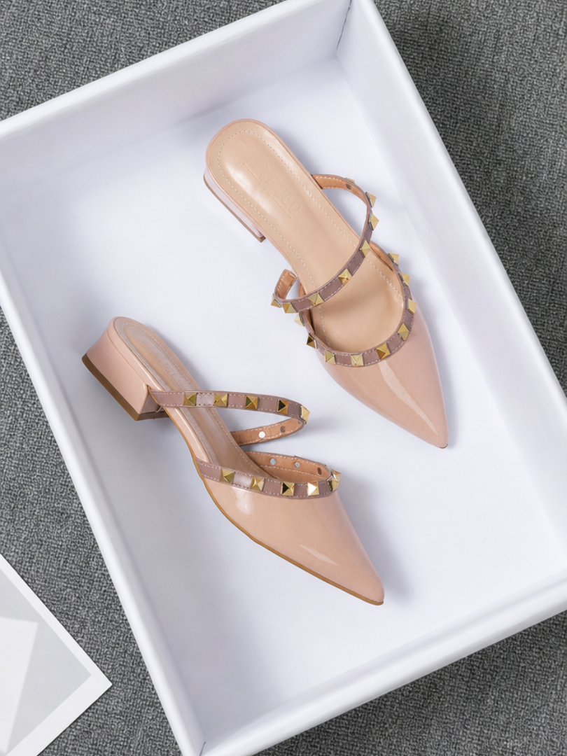 Anita | Mules à Pointe avec Clous