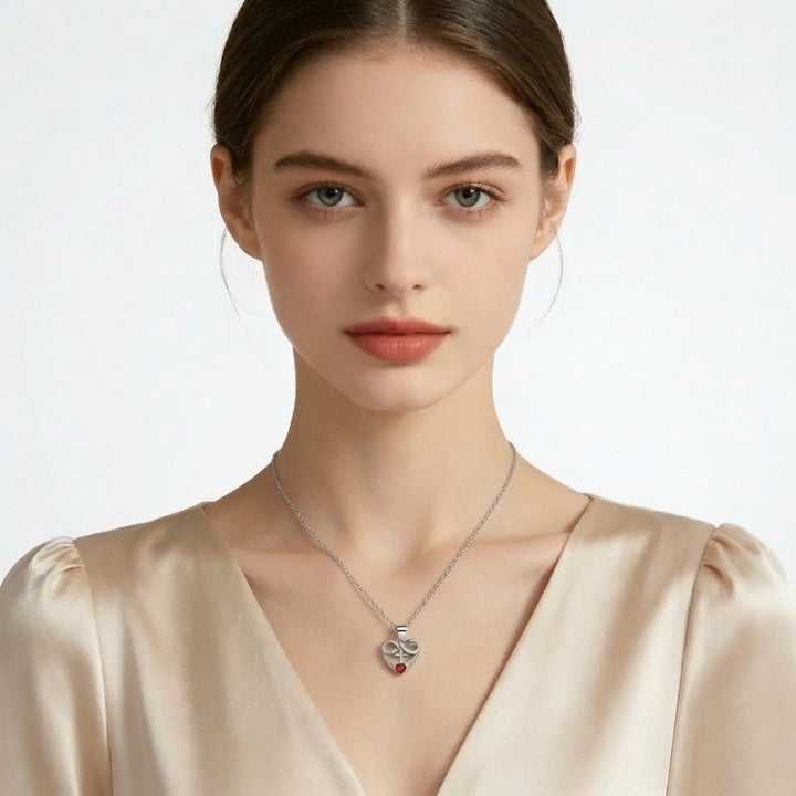 Éternelle™ — Collier cœur infini pierre de naissance
