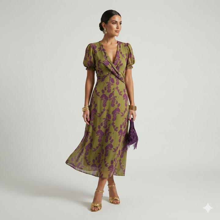 Virel | Robe Midi Florale Détendue