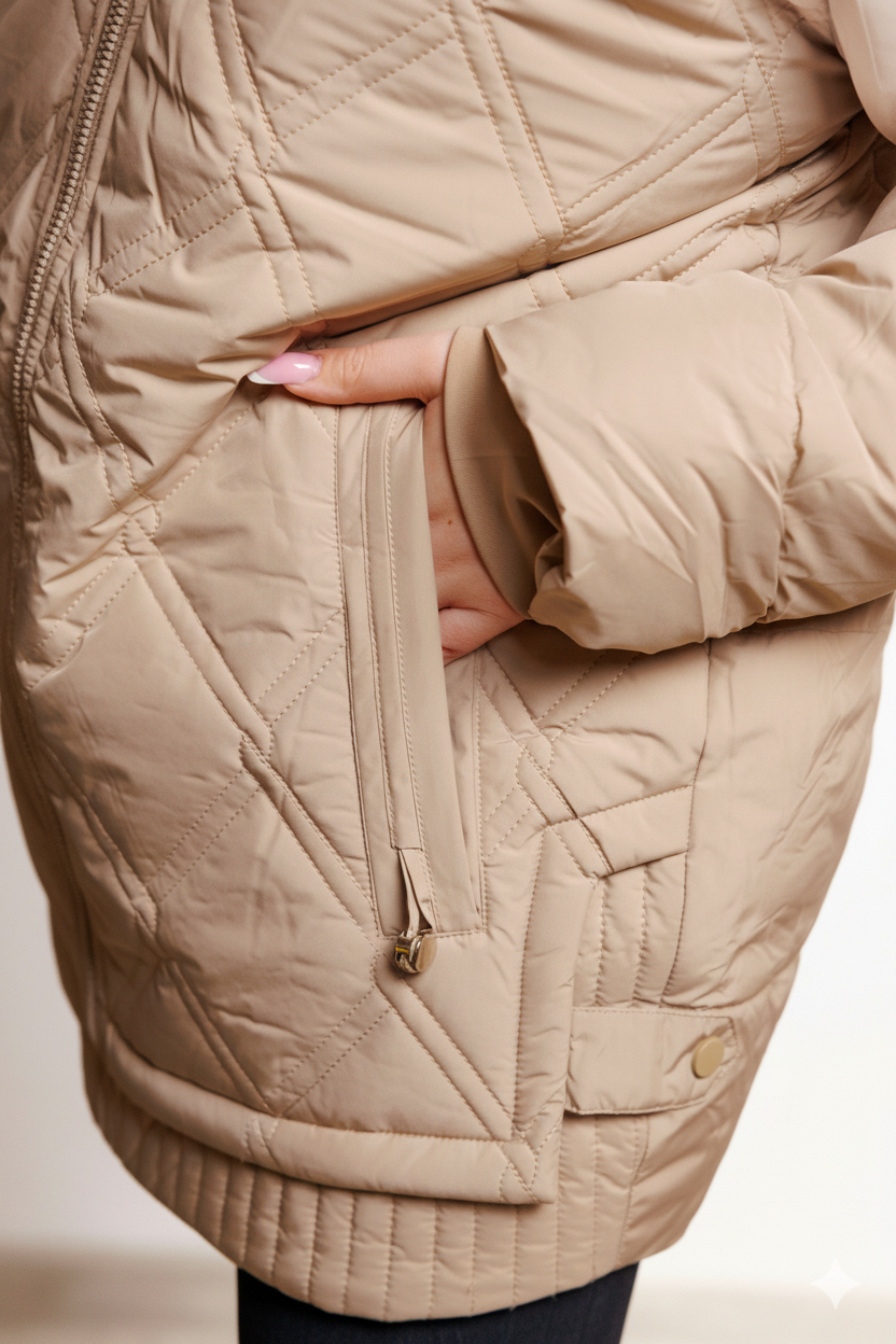 Éliane™ | Veste d’hiver chaude, légère et imperméable Plus Size