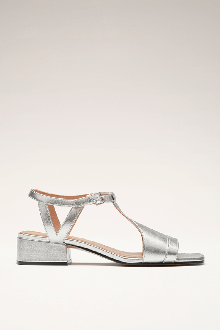 Serena Sandales Argent Tacco Basso