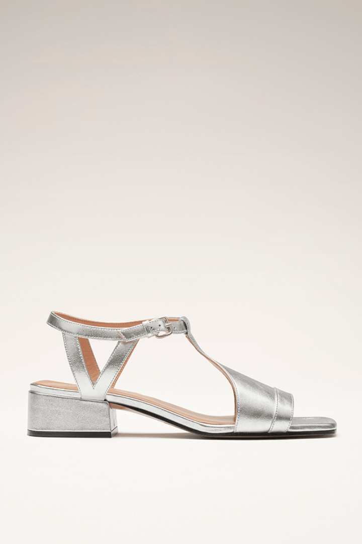 Serena Sandales Argent Tacco Basso