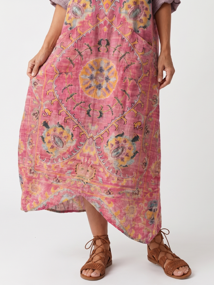 Tilda | Robe Midi Décontractée Imprimé Abstrait avec Poches