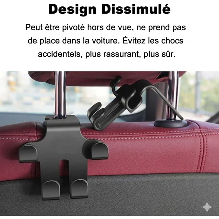 Drivette™ — Support téléphone voiture multifonction crochets appuie-tête discret et pratique