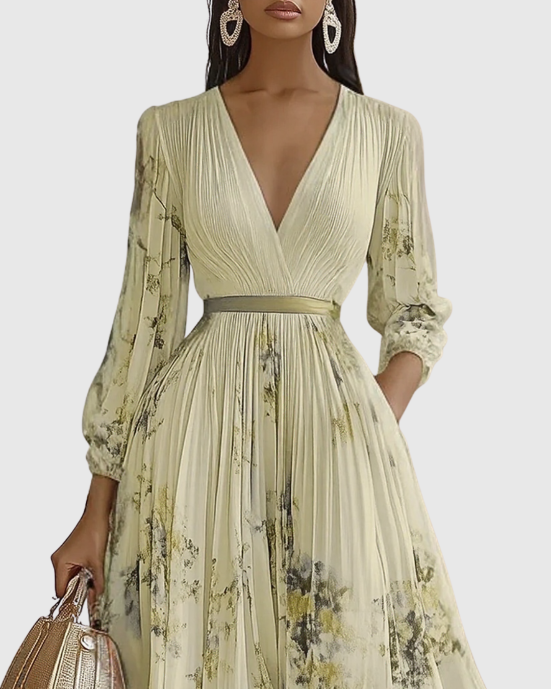 Siena™ - Robe Maxi Plissée Élégante