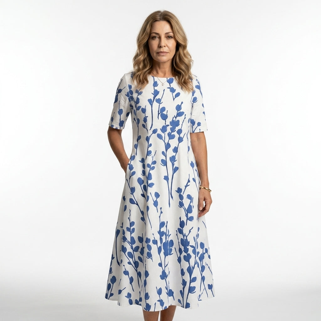 Miles - Robe Midi Florale Décontractée