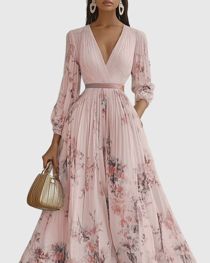 Siena™ - Robe Maxi Plissée Élégante