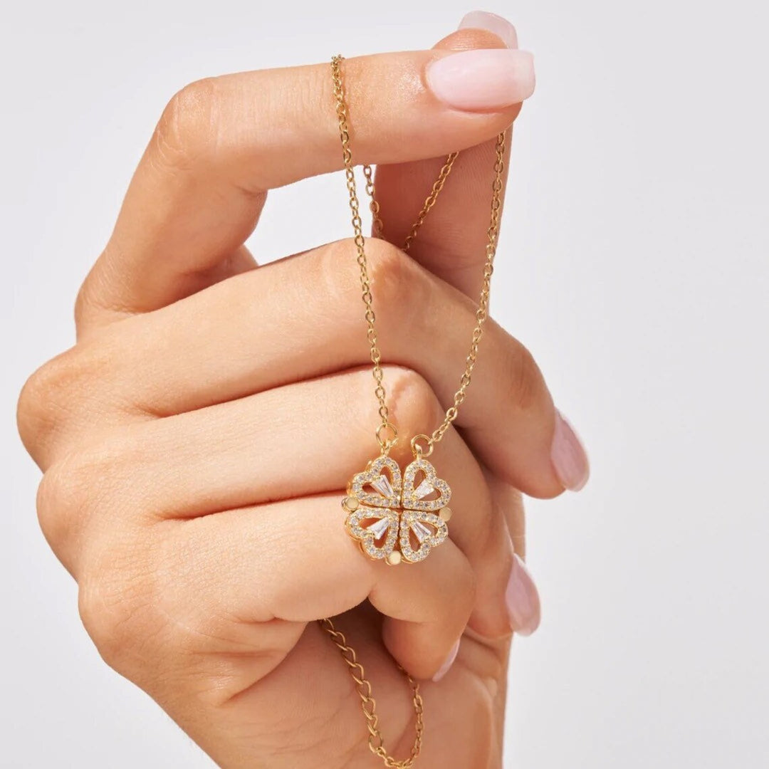 Trèflette™ — Collier pendentif trèfle cristaux coffret cadeau