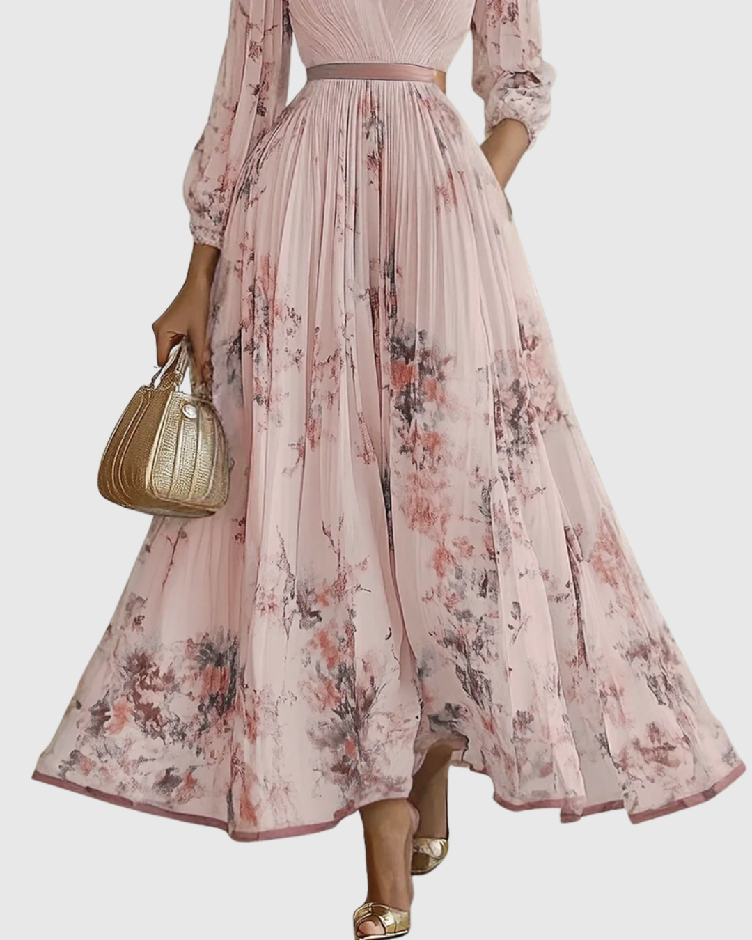 Siena™ - Robe Maxi Plissée Élégante