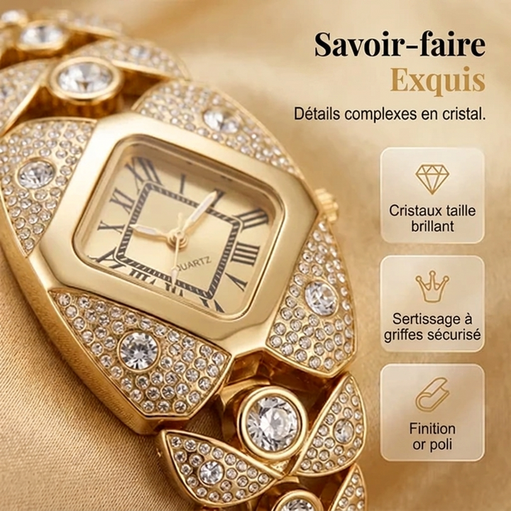 Zélavine™ — Montre cristaux élégance intemporelle
