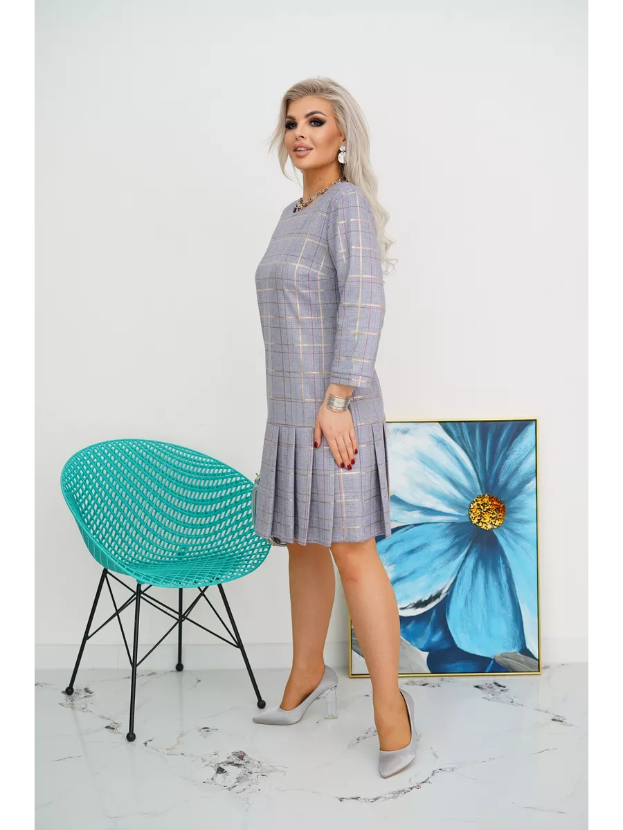 Hélène™ — Robe élégante à carreaux