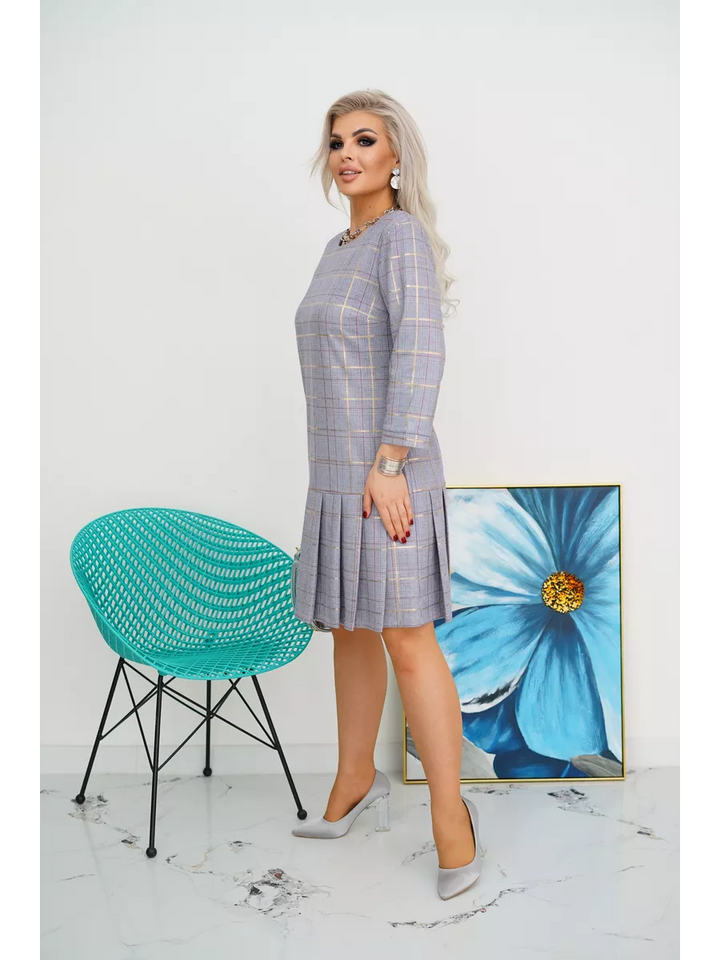 Hélène™ — Robe élégante à carreaux