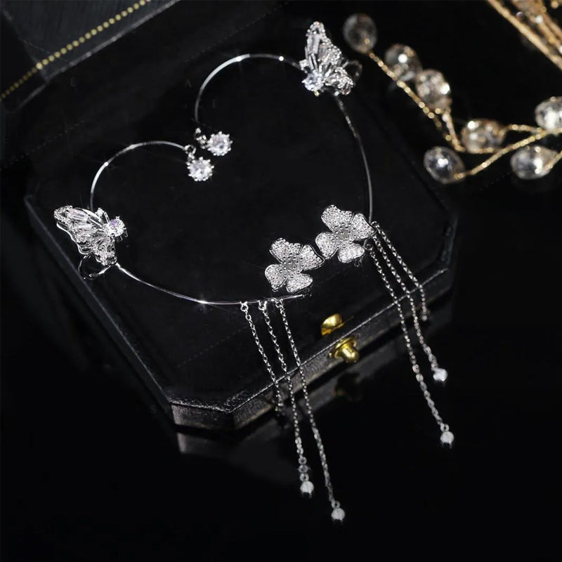 Violet™ — Boucles d’oreilles papillon élégance lumineuse