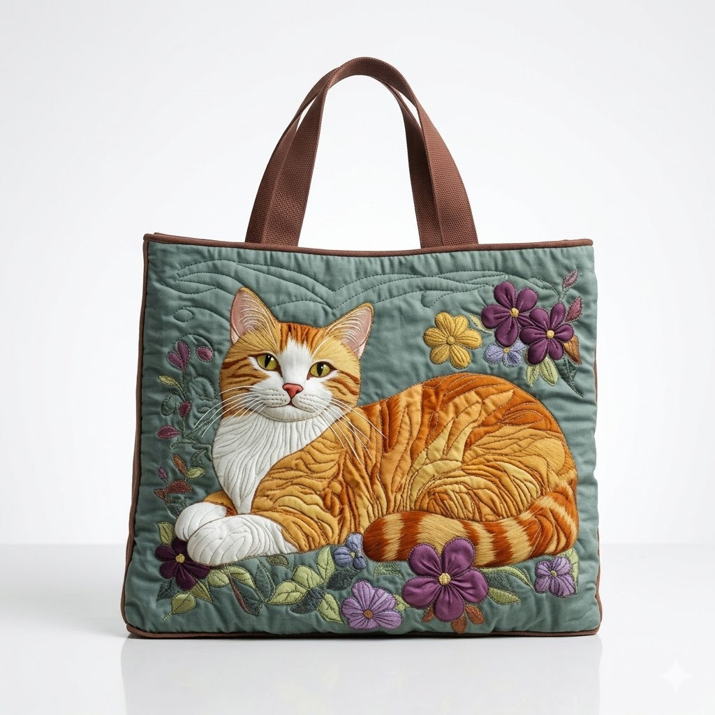Sac Tote Artisan - Chat Gingembre