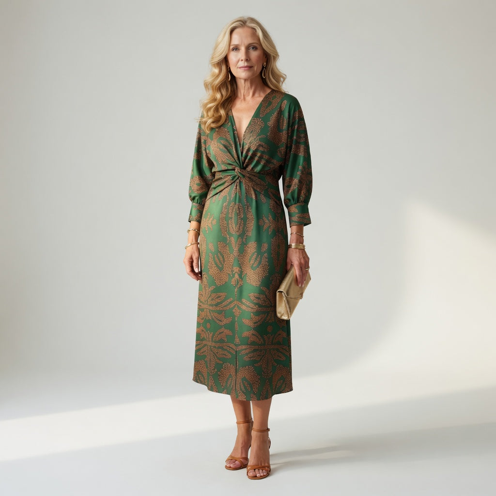 Lune | Robe Midi Wrap Naturelle