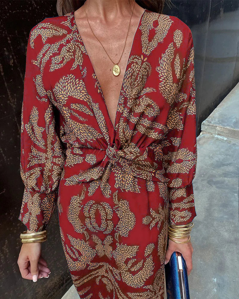 Maud™ - Robe Élégante avec Devant Torsadé