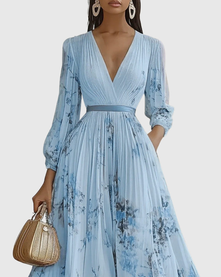 Siena™ - Robe Maxi Plissée Élégante