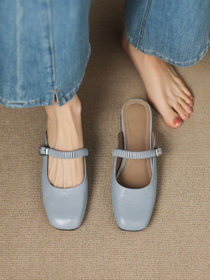 Laiza | Mules Mary Jane à Bout Ronde