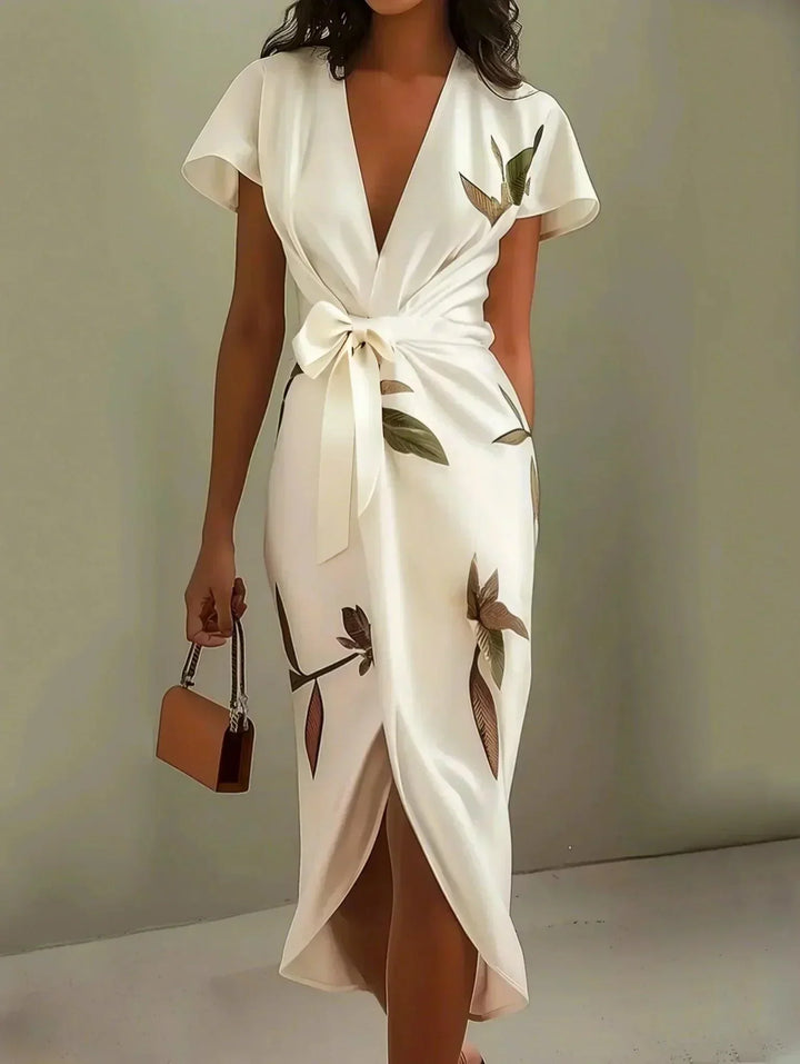Elin™ - Robe portefeuille élégante avec motif floral