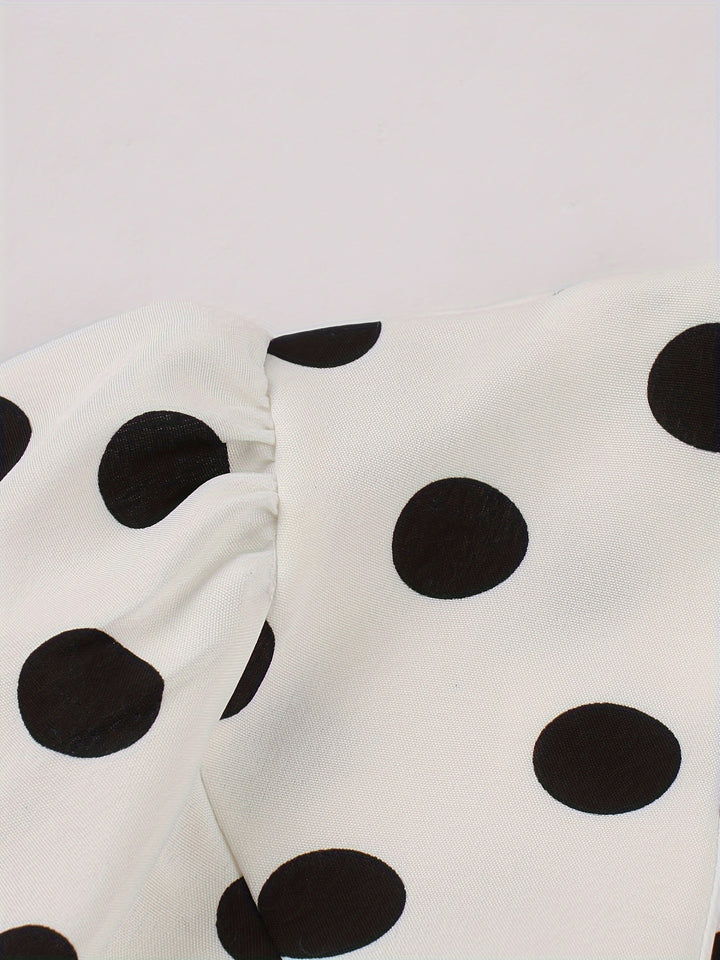 Marguerite™ | Robe pois élégante confortable intemporelle