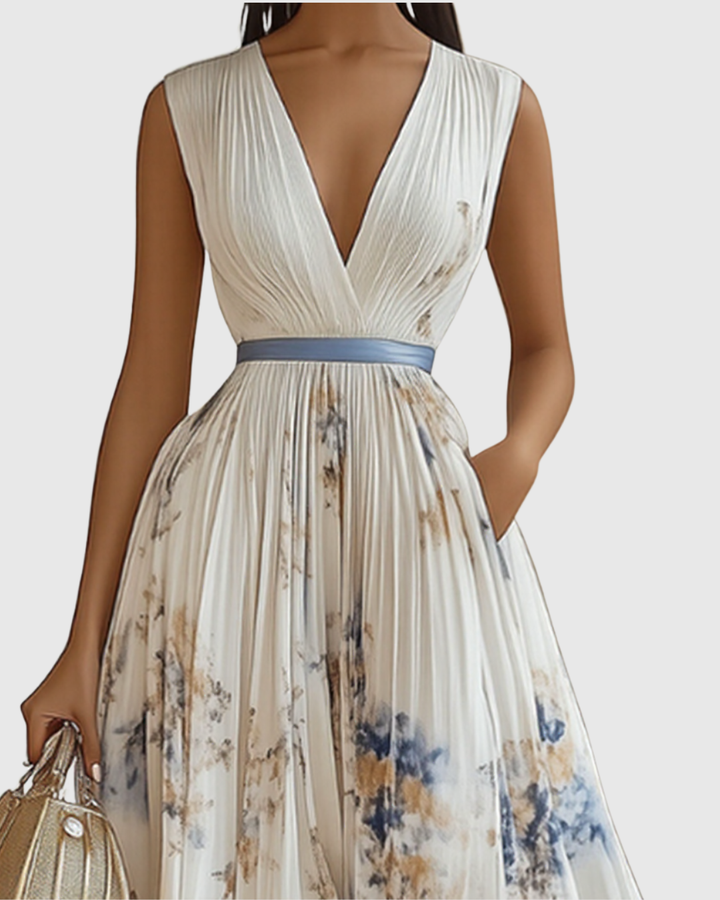 Siena™ - Robe Maxi Plissée Élégante