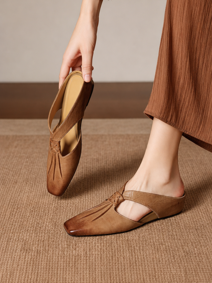 Anja | Mules avec Nœud et Bout Fermé