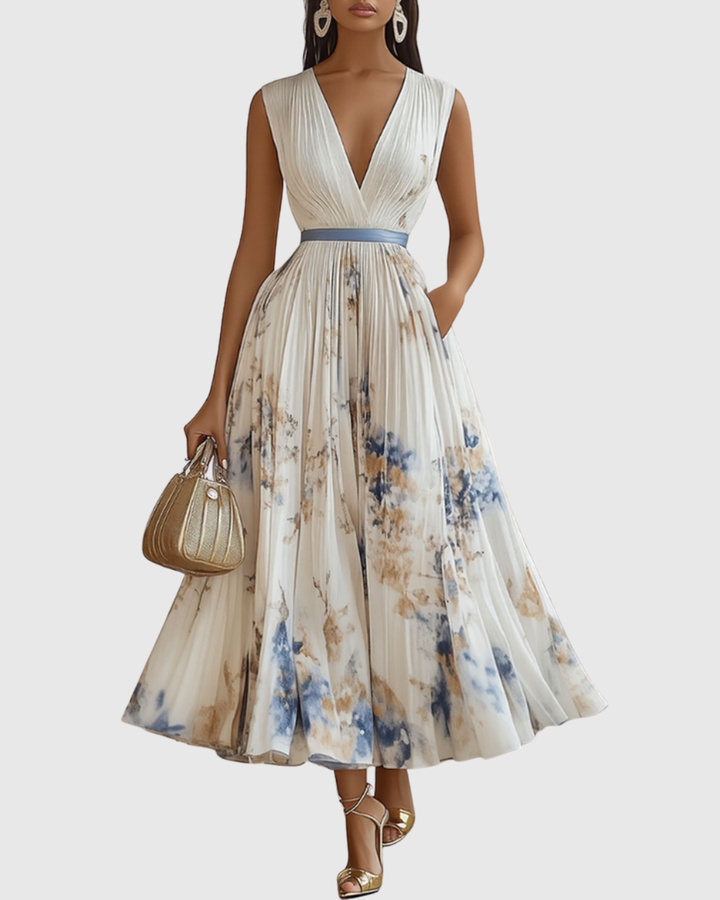 Siena™ - Robe Maxi Plissée Élégante