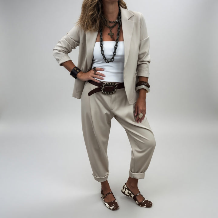 Gaïane™ — Tailleur pantalon fluide élégance décontractée